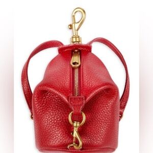 Rebecca Minkoff Red Leather Women's Key Fob Holder/Miniature Backpack